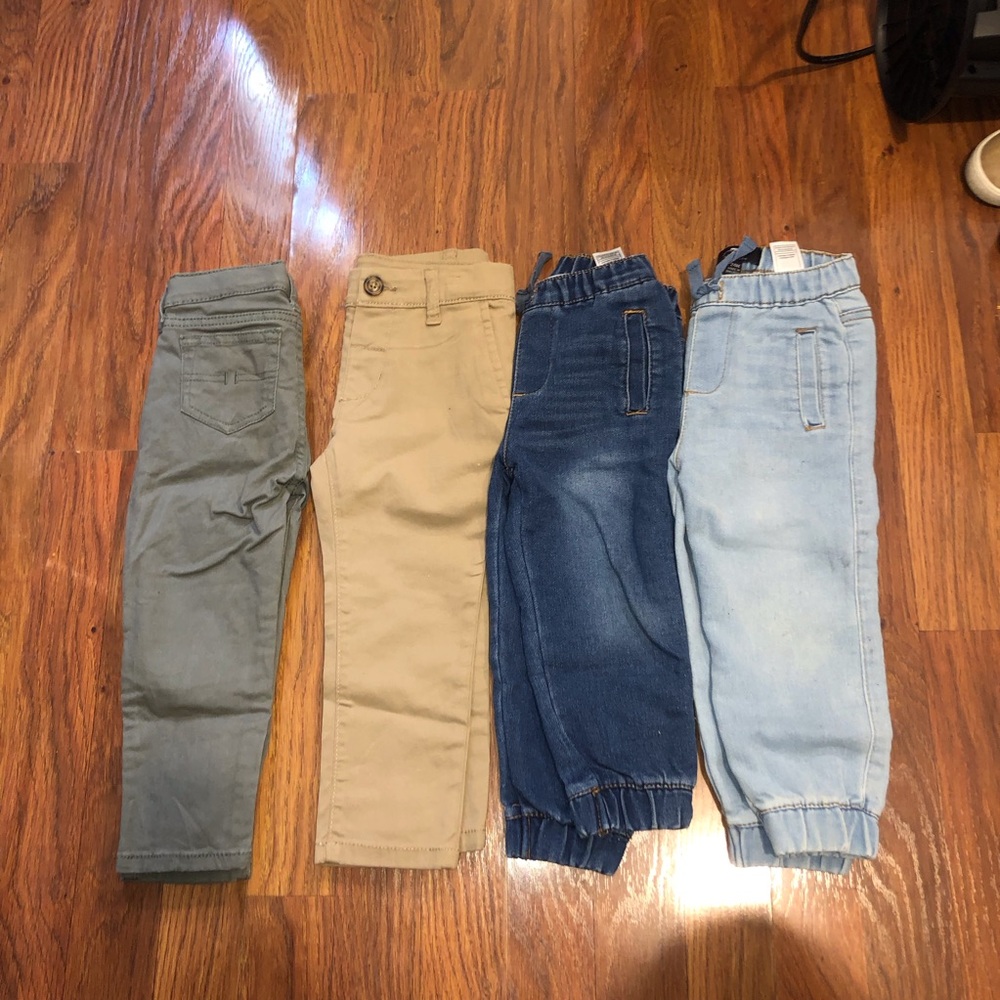 Stylish Kids Bottoms Set - Blue, Light Blue, Tan, Gray